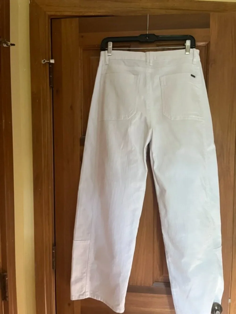 White Barrel Crop Jeans